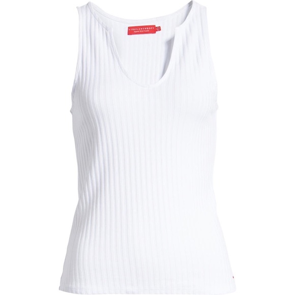 Philanthropy - Sky Ribbed Tank White Cat - Picture 2 of 7